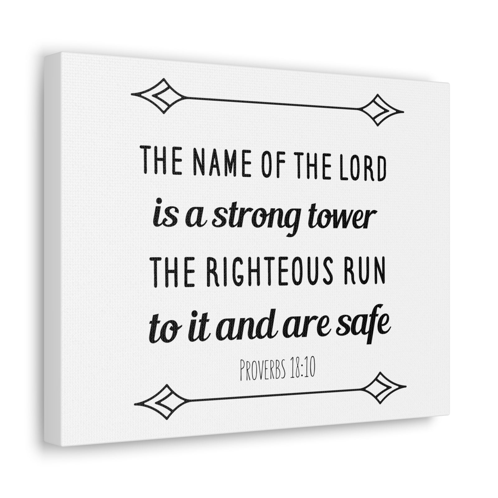 Scripture Walls The Name Of The Lord Proverbs 18:10 Bible Verse Canvas Christian Wall Art Ready To Hang-Express Your Love Gifts