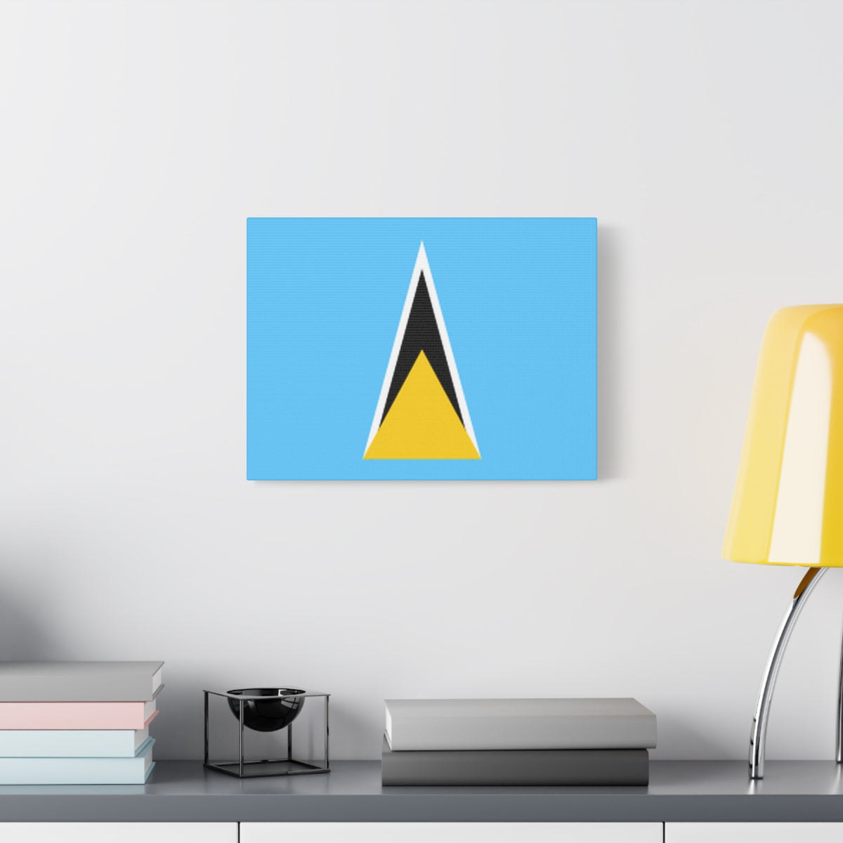Saint Lucia Country Flag Canvas Vibrant Wall Art Unframed Home Decor-Express Your Love Gifts