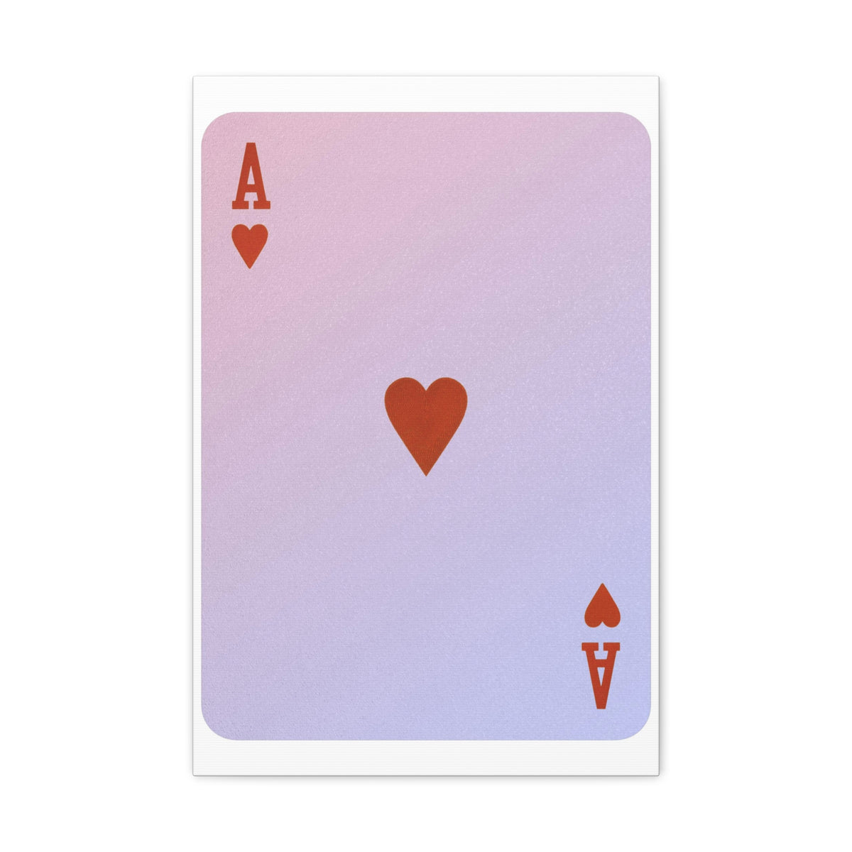 Ace Of Hearts Playing Card Canvas Wall Art for Home Decor Ready-to-Hang-Express Your Love Gifts