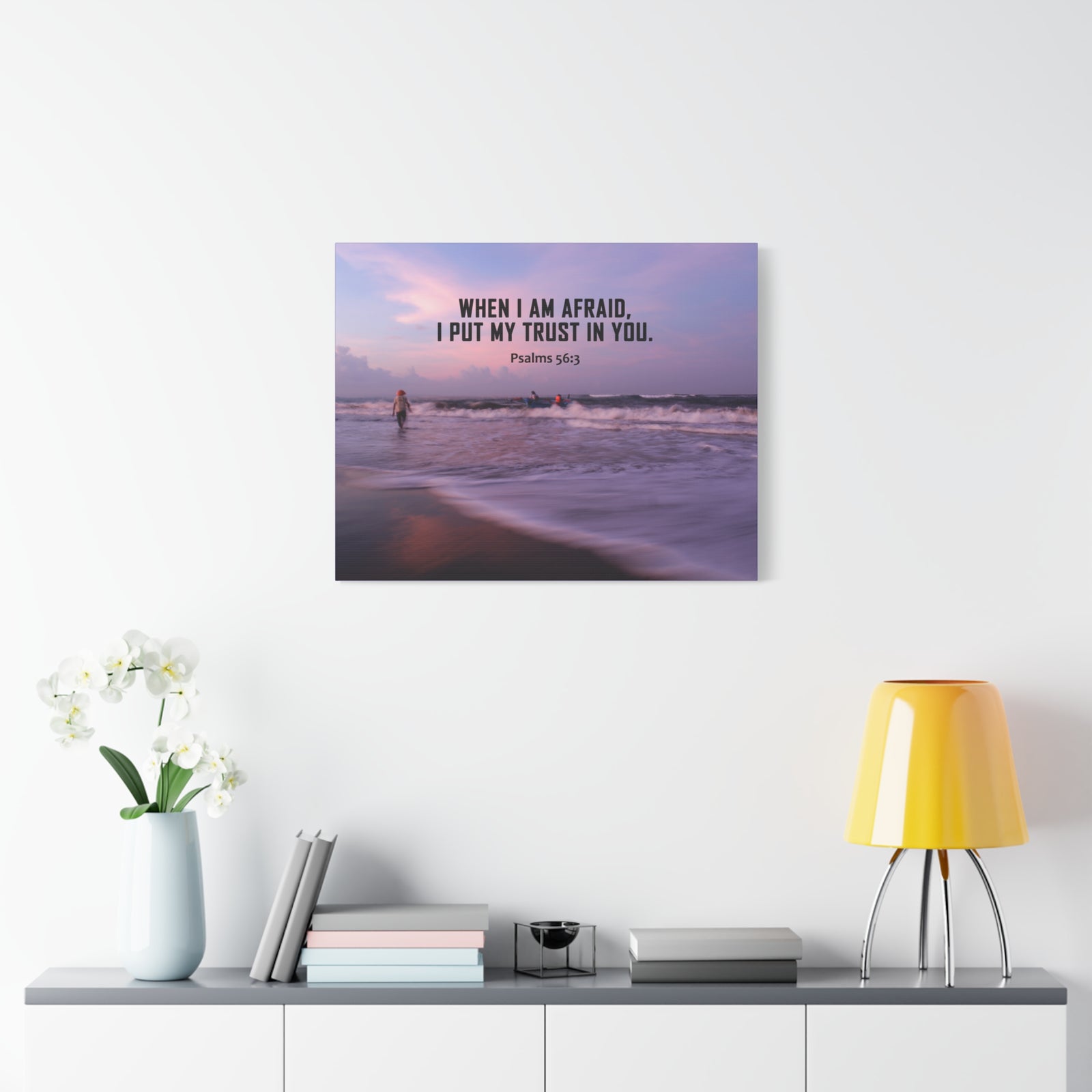 Scripture Canvas My Trust In You Psalm 56:3 Christian Wall Art Bible Verse Print Ready to Hang-Express Your Love Gifts