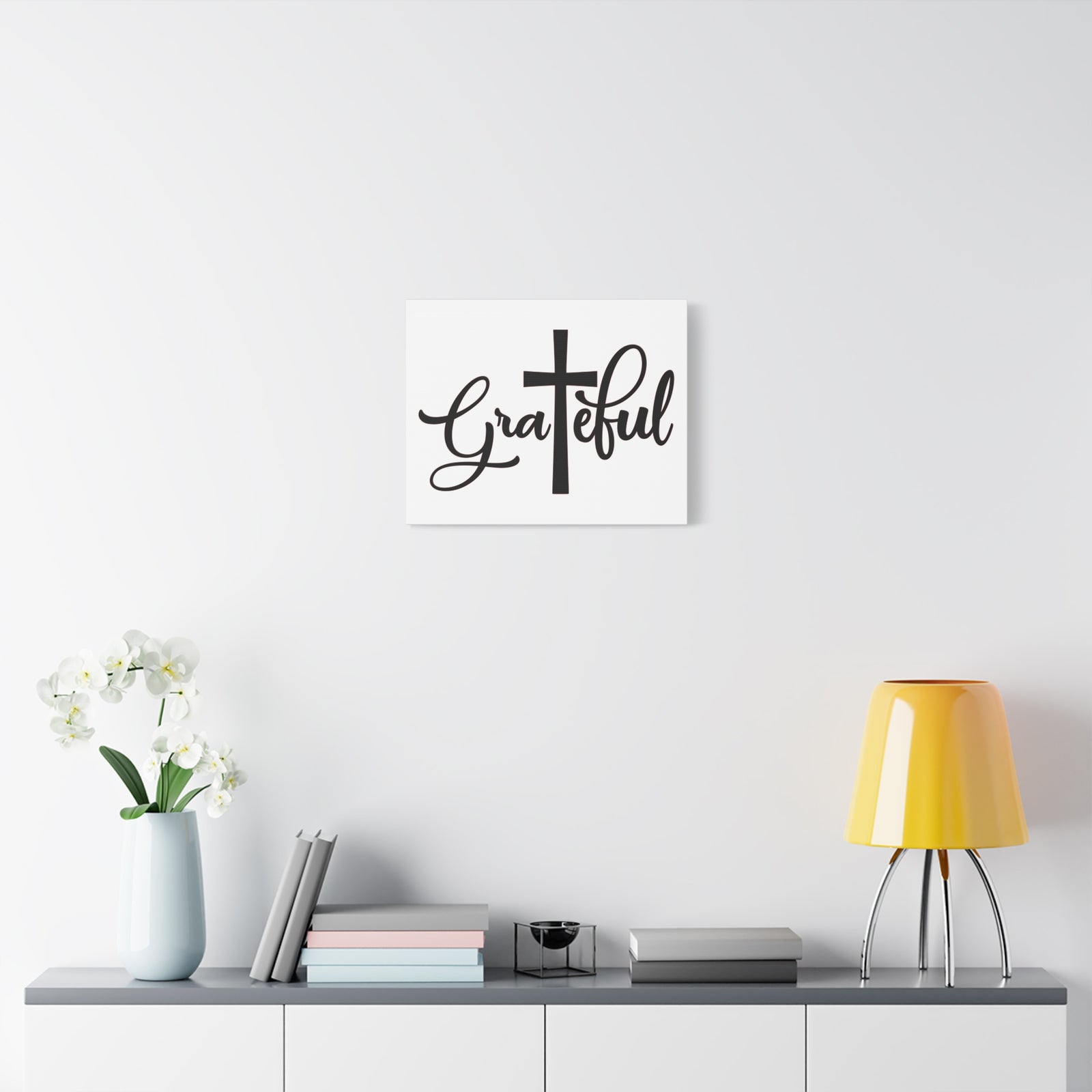 Scripture Canvas Grateful Psalm 118:1 Christian Wall Art Print Ready to Hang-Express Your Love Gifts
