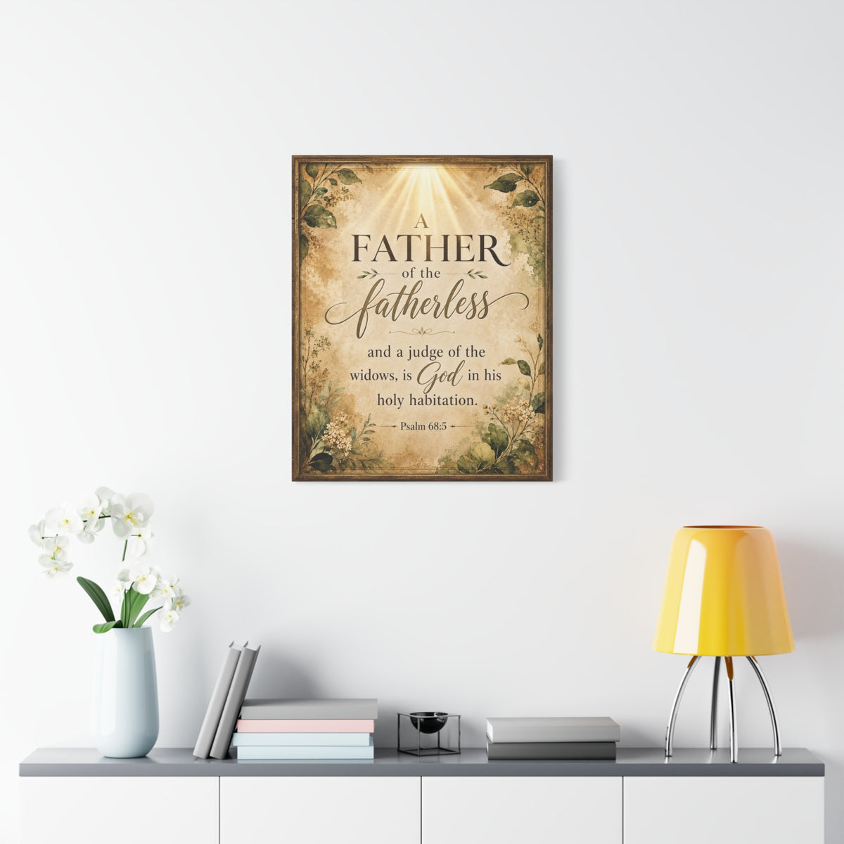Scripture Walls Psalm 68:5 Dark Widows Advocate Christian Wall Art Print Ready to Hang Unframed-Express Your Love Gifts