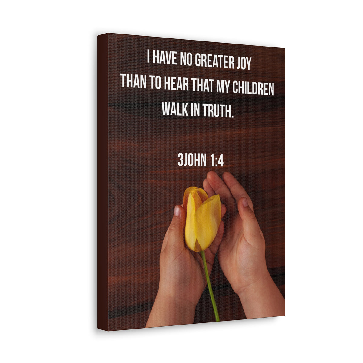 Scripture Canvas Walk In Truth 3 John 1:4 Christian Wall Art Bible Verse Print Ready to Hang-Express Your Love Gifts