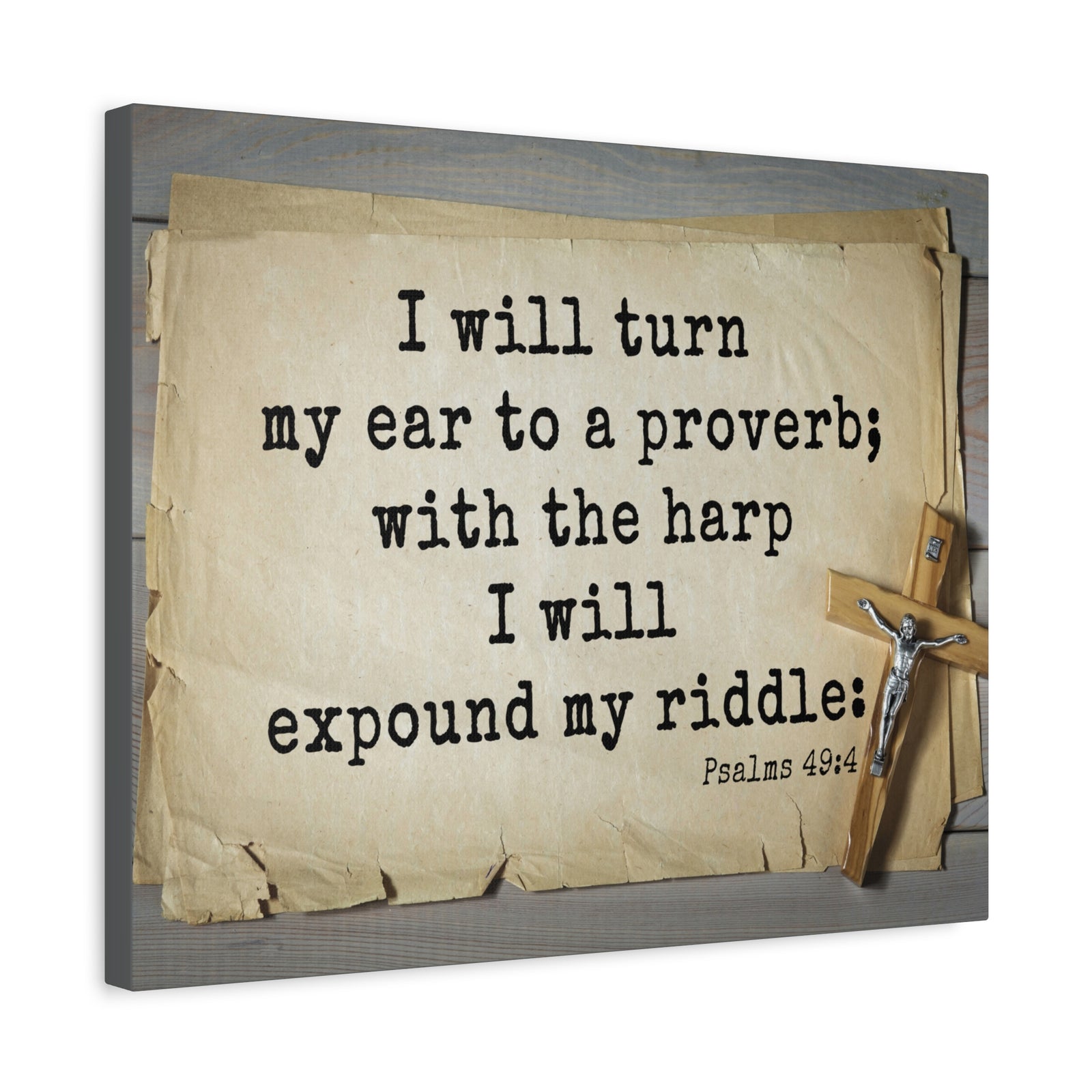 Scripture Walls To A Proverb Psalms 49:4 Bible Verse Canvas Christian Wall Art Ready to Hang-Express Your Love Gifts