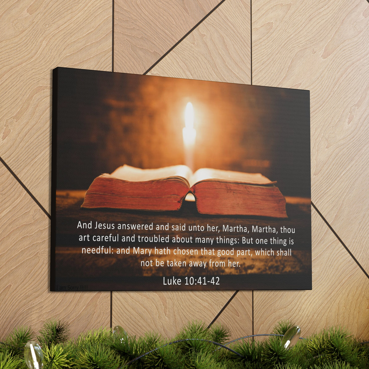Scripture Walls Luke 10:41-42 Bible Verse Canvas Christian Wall Art Ready to Hang Unframed-Express Your Love Gifts