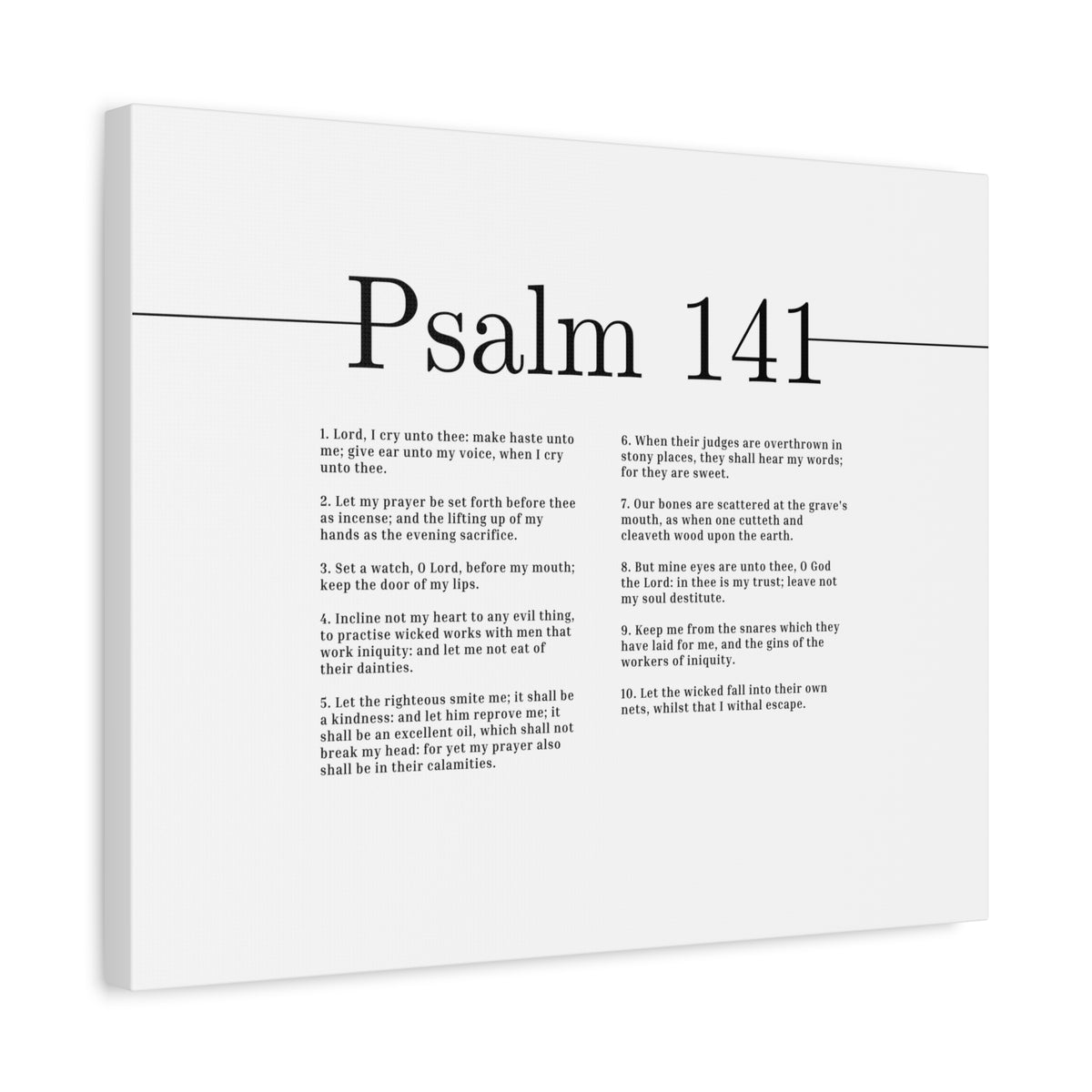 Scripture Canvas In Thee Is My Trust Psalm 141 Christian Wall Art Bible Verse Print Ready to Hang-Express Your Love Gifts