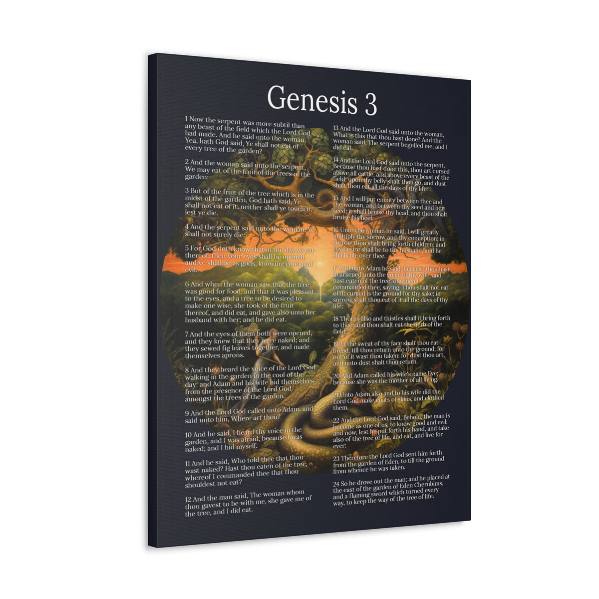 Scripture Walls Fall of Man Genesis 3 Chapter Christian Wall Art Print Ready to Hang Unframed-Express Your Love Gifts