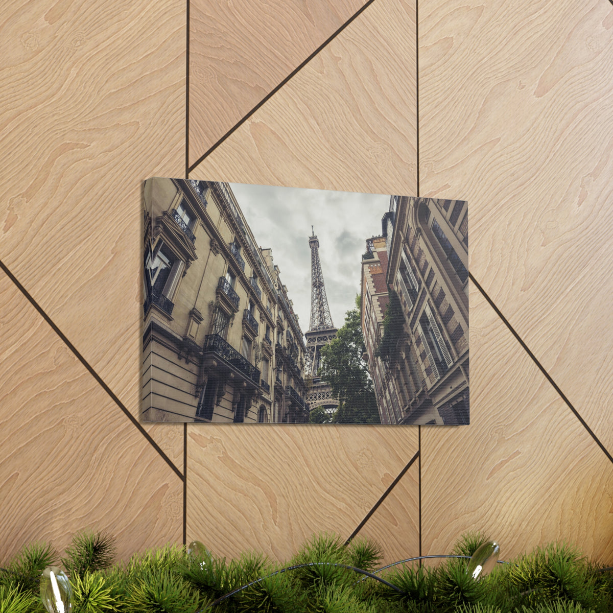 Paris Eiffel Tower Street View France Canvas Artwork High-Quality Breathtaking French City for Home Decor Ready to Hang-Express Your Love Gifts