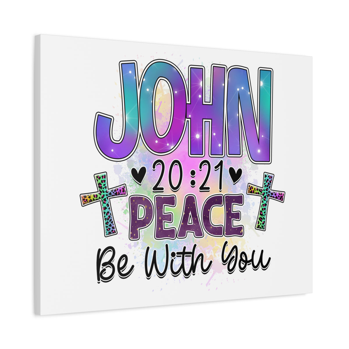 Scripture Walls John 20:21 Peace Be With You Bible Verse Canvas Christian Wall Art Ready to Hang Unframed-Express Your Love Gifts