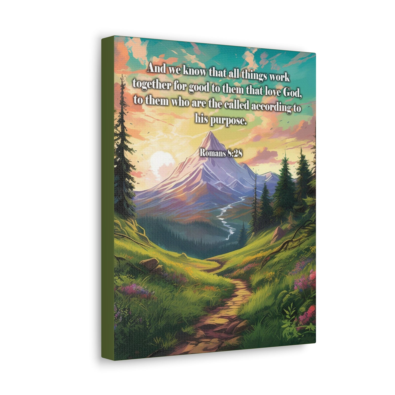 Scripture Walls All Things Work Together Romans 8:28 Christian Wall Art Print Ready to Hang Unframed-Express Your Love Gifts