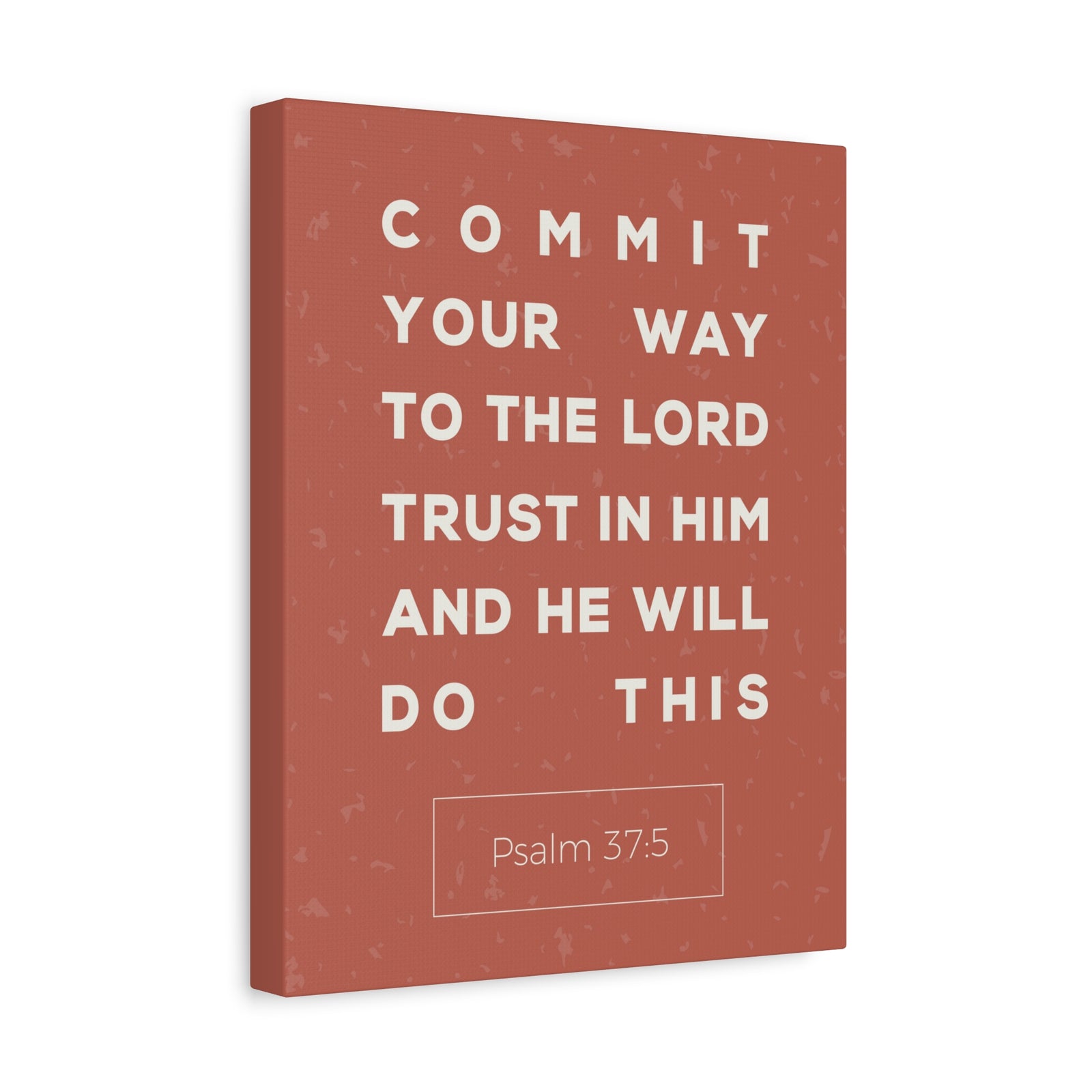 Scripture Canvas Commit Your Way Psalm 37:5 Christian Wall Art Bible Verse Print Ready To Hang-Express Your Love Gifts