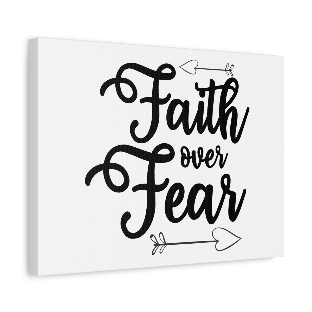 Scripture Canvas Faith Over Fear Psalm 34:4 Christian Wall Art Print Ready to Hang-Express Your Love Gifts