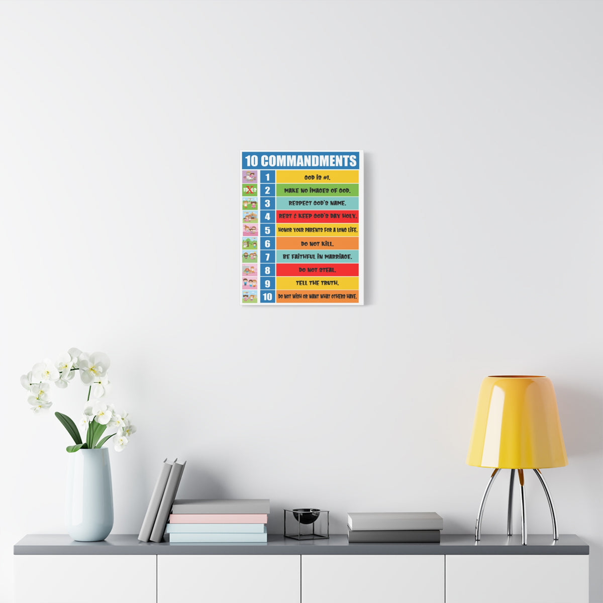 10 Commandments Christian Home Decor Scripture Art-Express Your Love Gifts