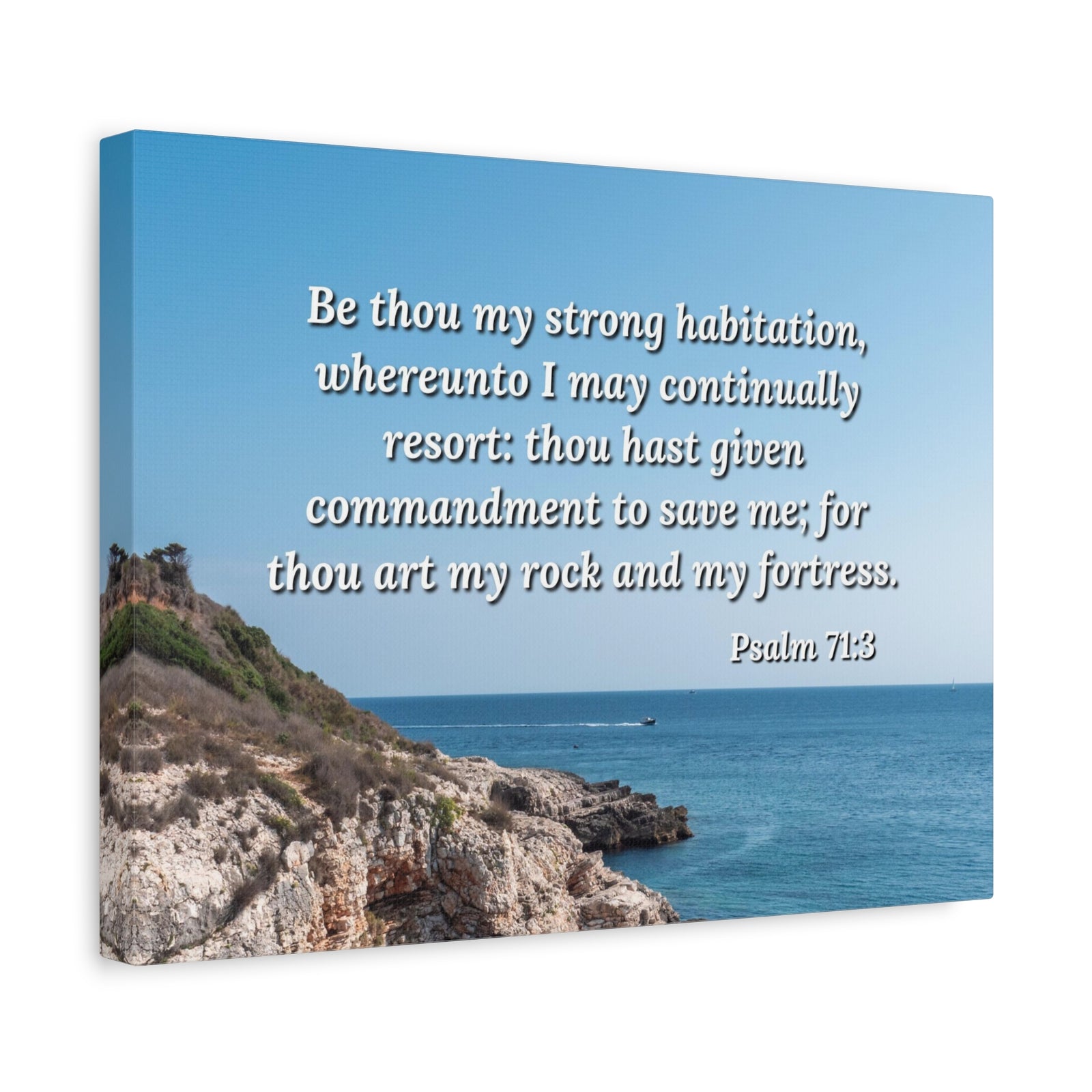 Scripture Walls To Save Me Psalm 71:3 Bible Verse Canvas Christian Wall Art Ready to Hang-Express Your Love Gifts