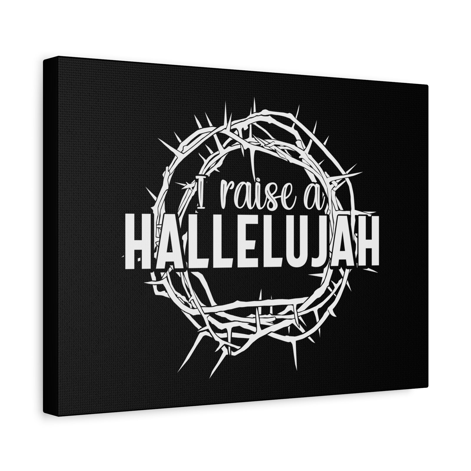 Scripture Canvas I Raise A Hallelujah Psalms 135:3 Christian Wall Art Bible Verse Print Ready to Hang-Express Your Love Gifts
