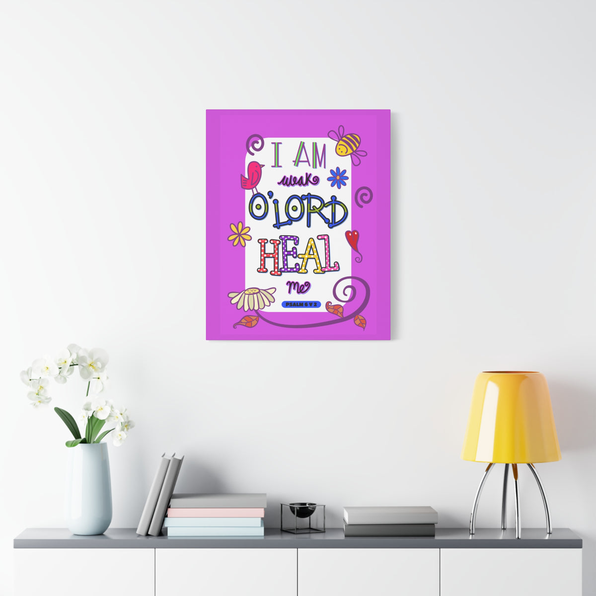 Scripture Walls Lord Heal Me Psalm 6:2 Bible Verse Canvas Christian Wall Art Ready to Hang-Express Your Love Gifts