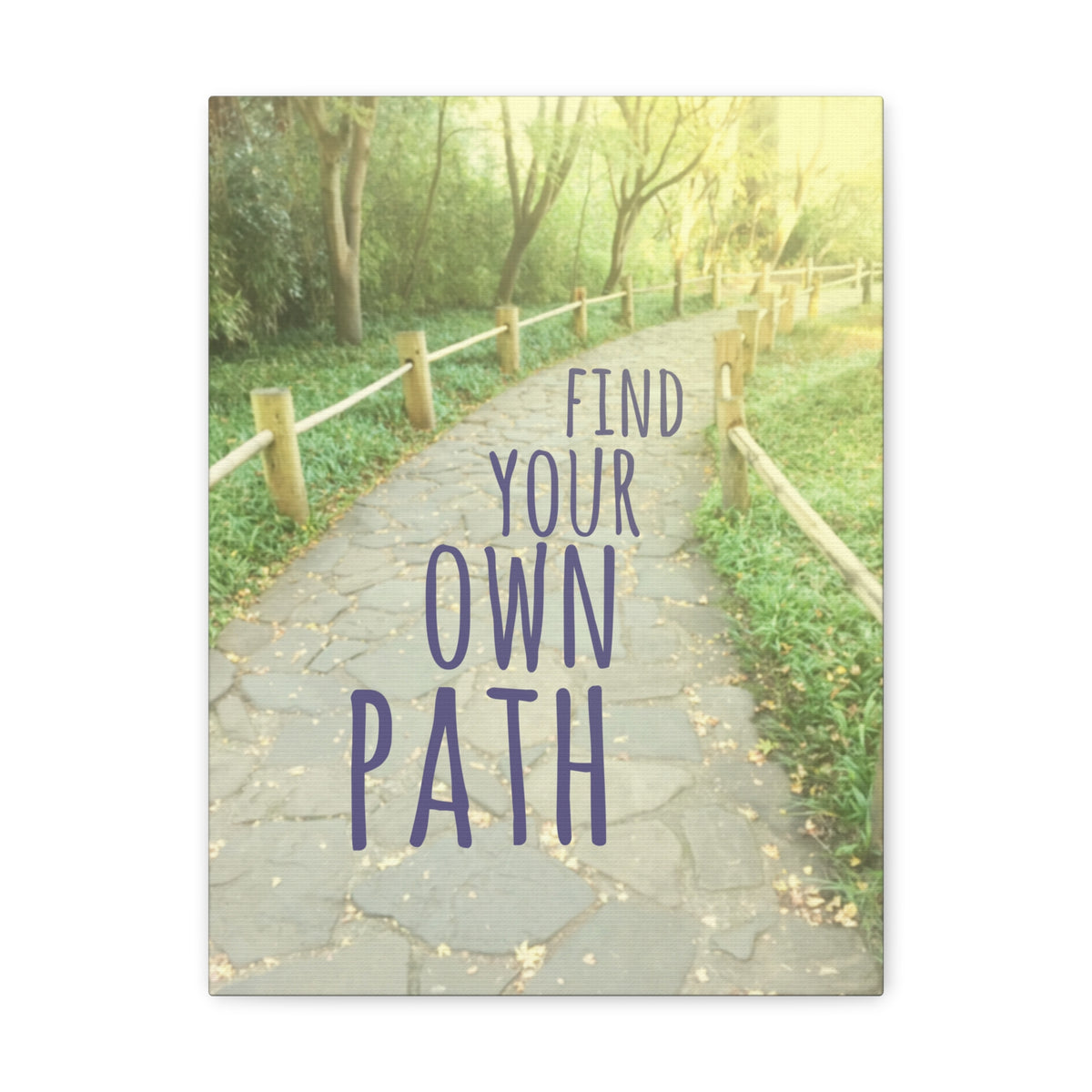 Inspirational Quote Canvas Find Your Own Path Motivational Print Ready to Hang Artwork-Express Your Love Gifts