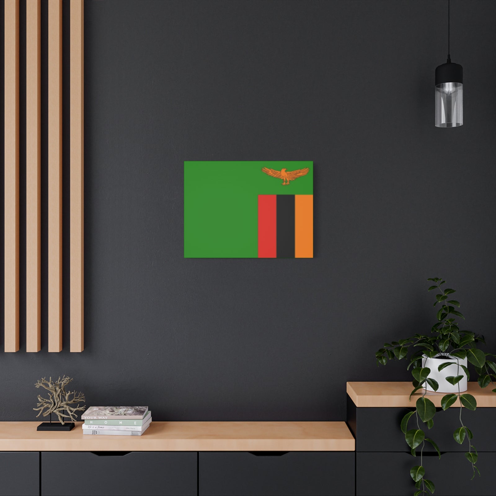 Zambia Country Flag Canvas Vibrant Wall Art Unframed Home Decor-Express Your Love Gifts