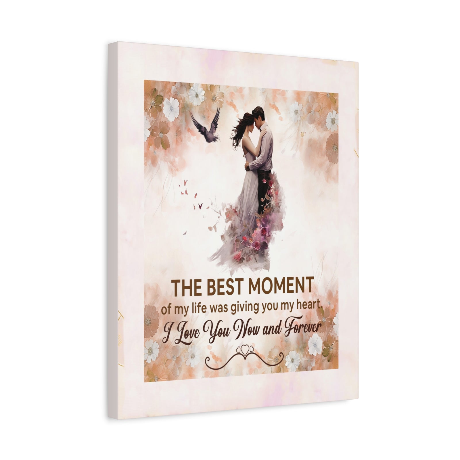 To My Wife The Best Moment of My Life Canvas Wall Art – Romantic Gift of Love & Devotion-Express Your Love Gifts