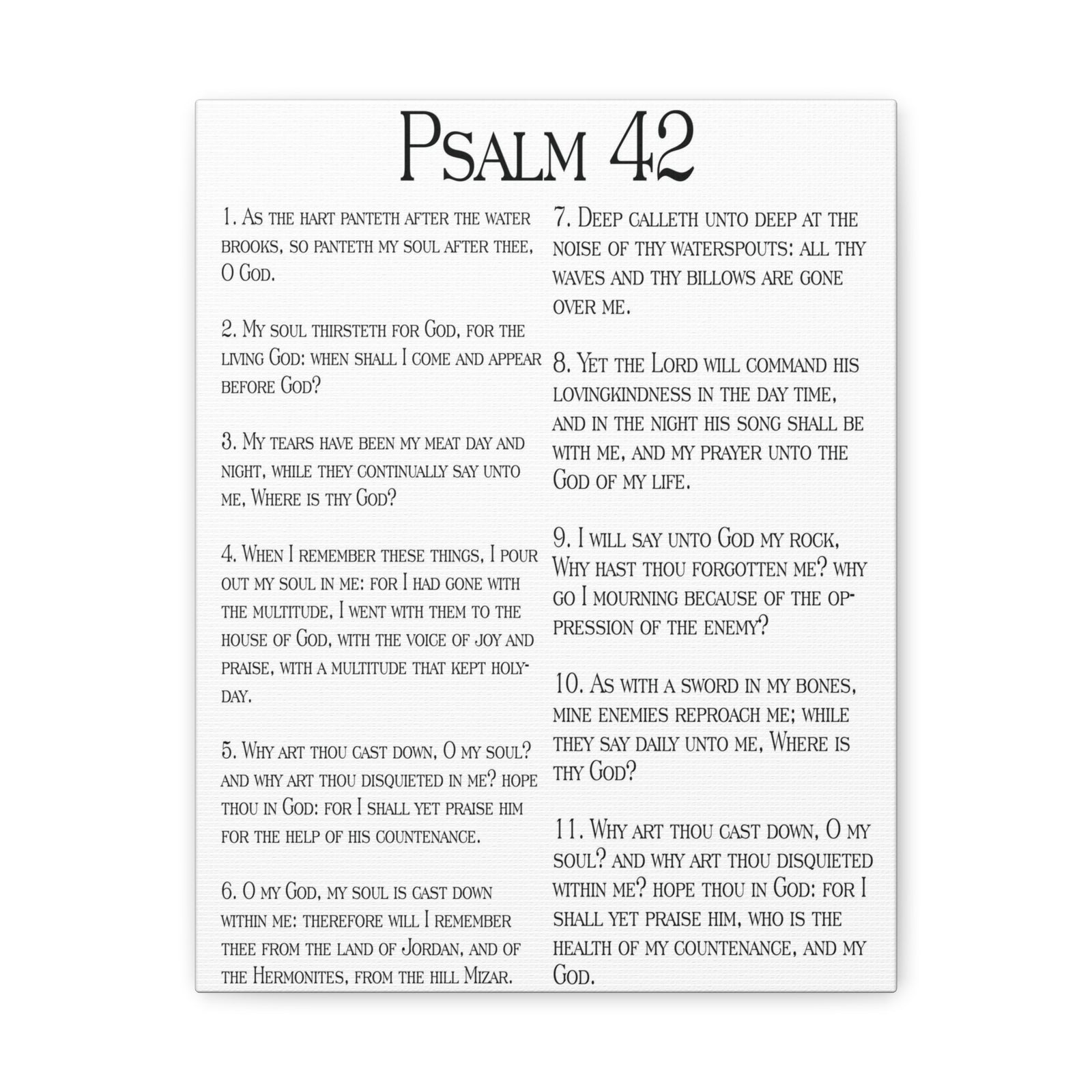 Scripture Walls Satisfy My Thirsty Soul Psalm 42:6 Christian Wall Art Print Ready to Hang-Express Your Love Gifts