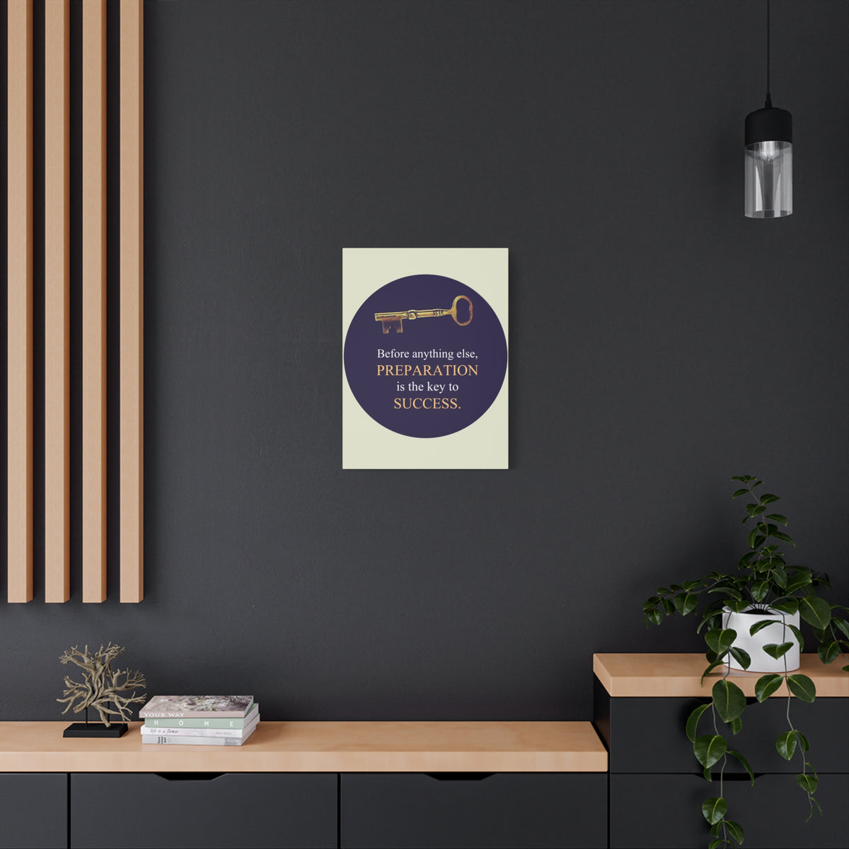 Inspirational Wall Art Preparation Key To Success Motivation Wall Decor for Home Office Gym Inspiring Success Quote Print Ready to Hang-Express Your Love Gifts