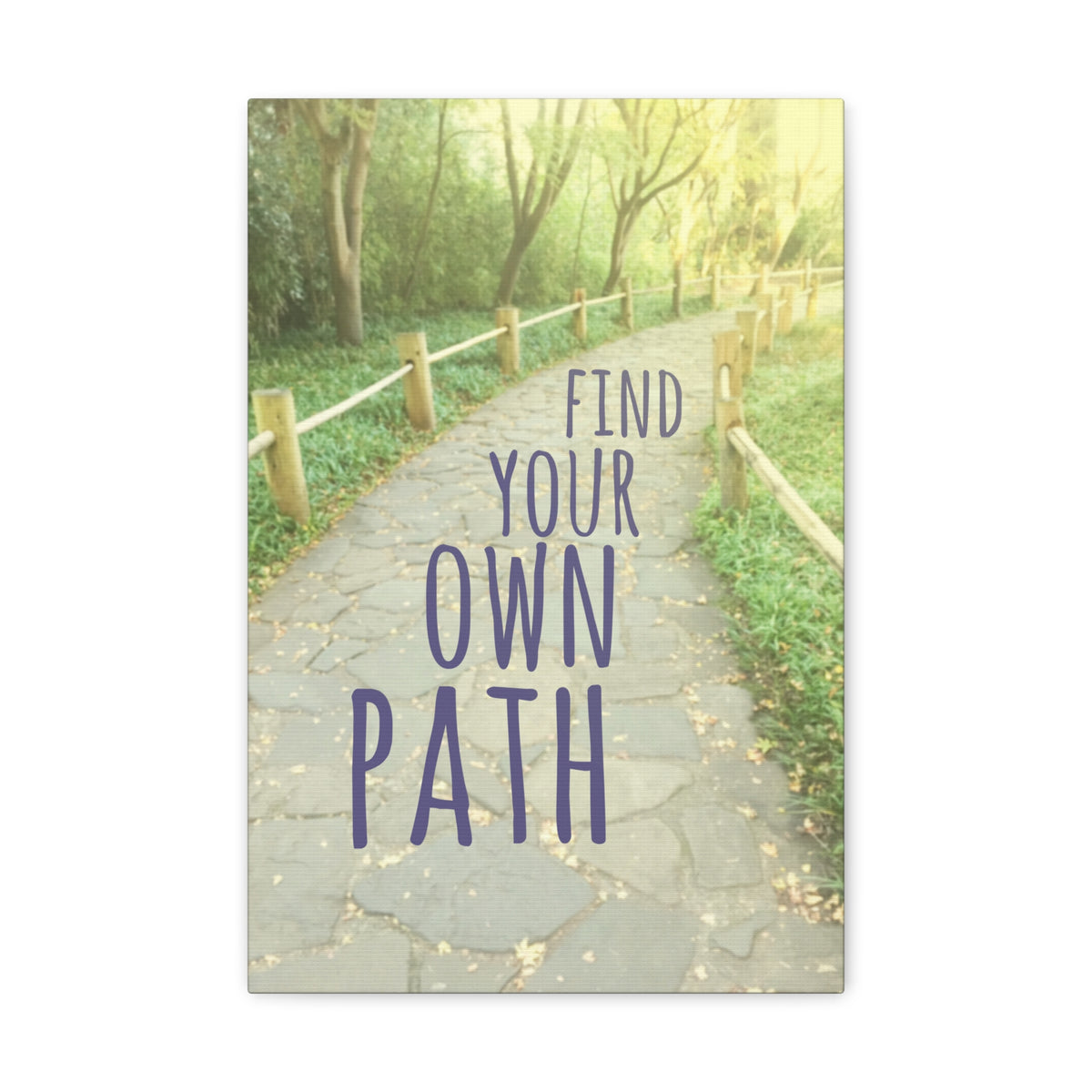 Inspirational Quote Canvas Find Your Own Path Motivational Print Ready to Hang Artwork-Express Your Love Gifts