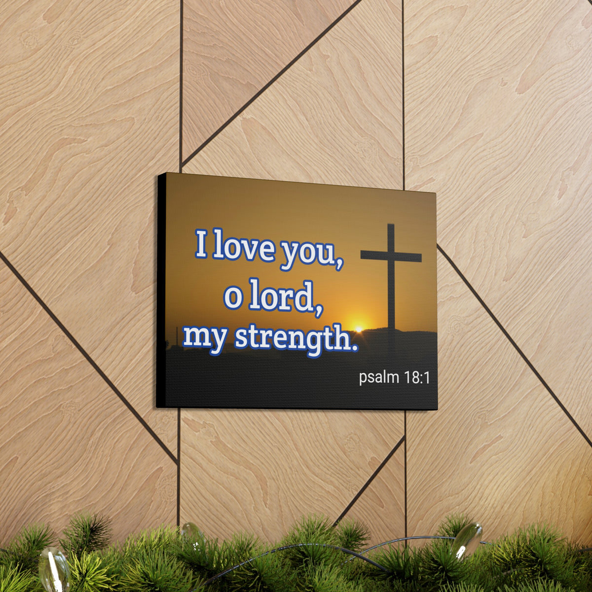 Scripture Walls O Lord, My Strength Psalm 18:1 Bible Verse Canvas Christian Wall Art Ready to Hang-Express Your Love Gifts