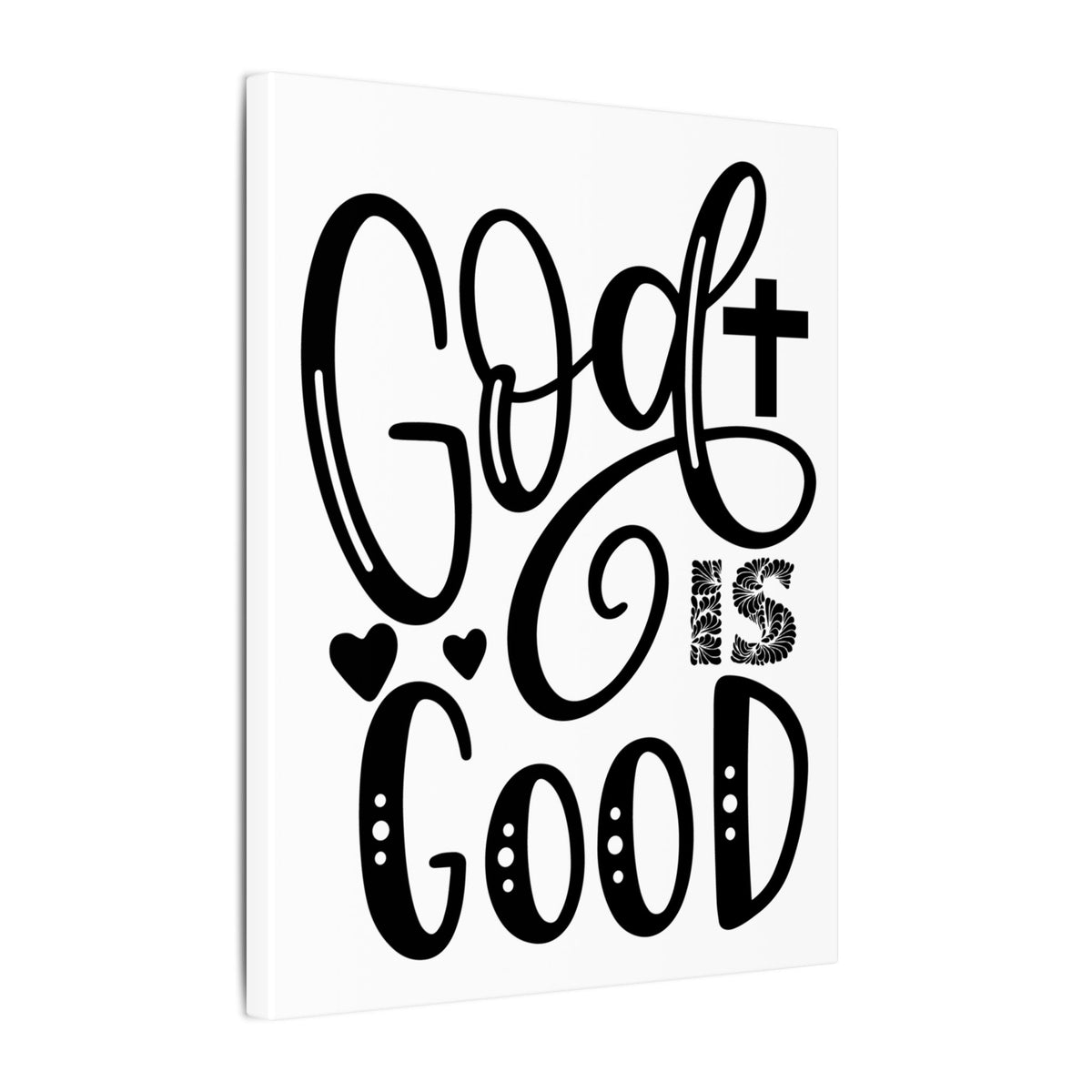 Scripture Canvas God Is Good Psalm 34:8 Christian Wall Art Print Ready to Hang-Express Your Love Gifts
