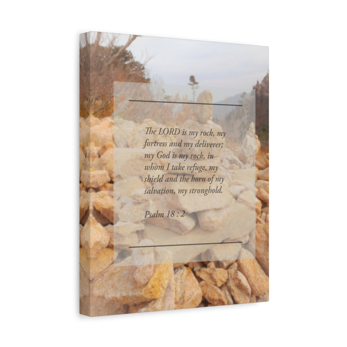 Scripture Walls Horn Of My Salvation Psalm 18:2 Bible Verse Canvas Christian Wall Art Ready to Hang-Express Your Love Gifts