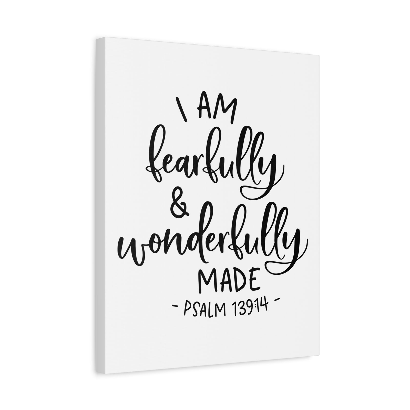 Scripture Canvas I Am Fearfully Psalm 139:14 Christian Wall Art Bible Verse Print Ready to Hang-Express Your Love Gifts