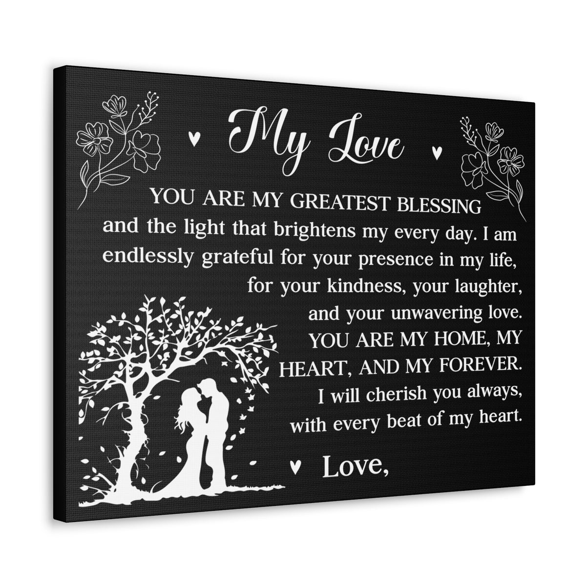 Personalized You Are My Greatest Blessing Romantic Inspirational Print Ready to Hang Artwork Unframed-Express Your Love Gifts