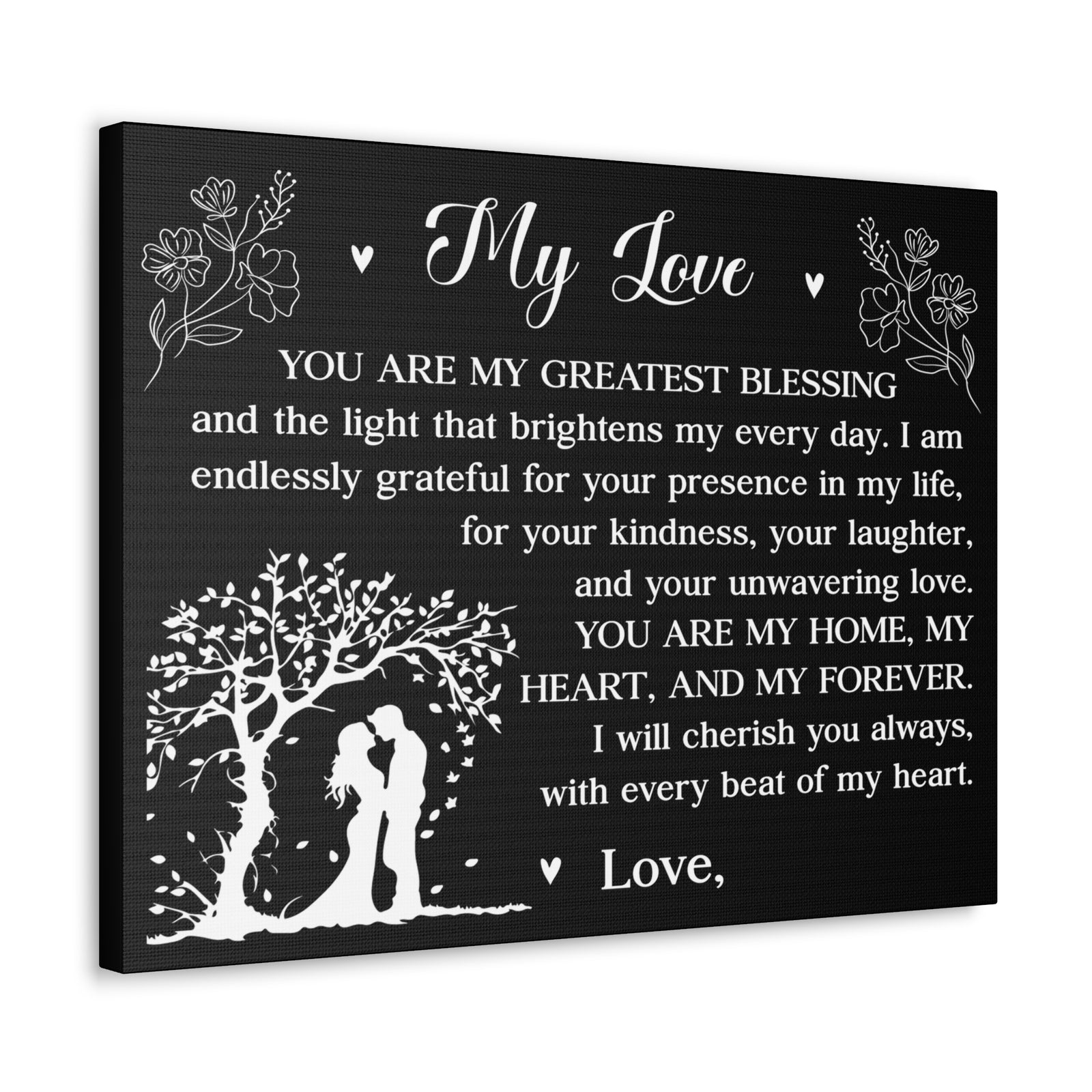 Personalized You Are My Greatest Blessing Romantic Inspirational Print Ready to Hang Artwork Unframed-Express Your Love Gifts