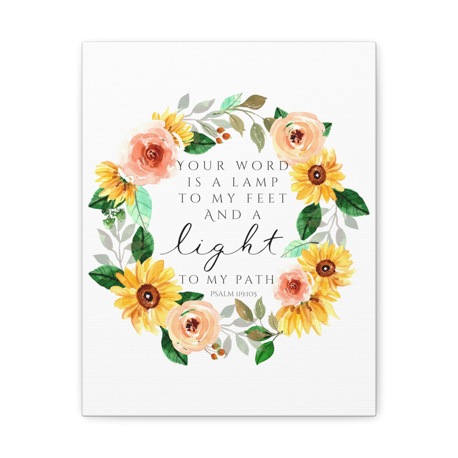 Scripture Walls Psalm 119:105 To My Path Bible Verse Canvas Christian Wall Art Ready to Hang Unframed-Express Your Love Gifts