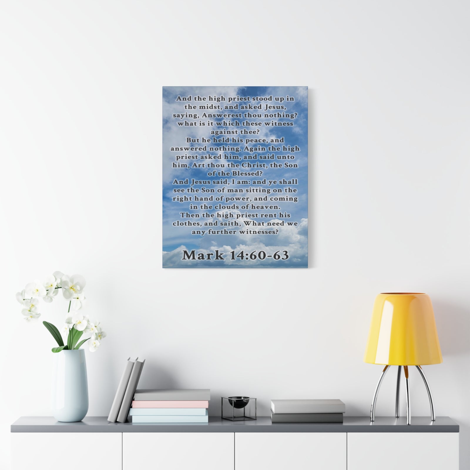 Scripture Walls Mark 14:60-63 KJV Christian Wall Art Print Ready to Hang Unframed-Express Your Love Gifts