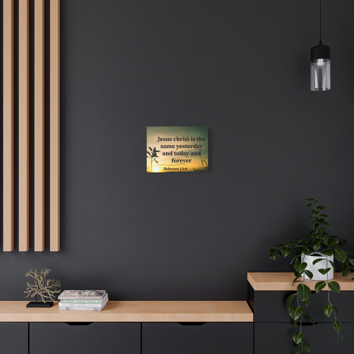 Scripture Walls Today And Forever Hebrews 13:8 Bible Verse Canvas Christian Wall Art Ready to Hang