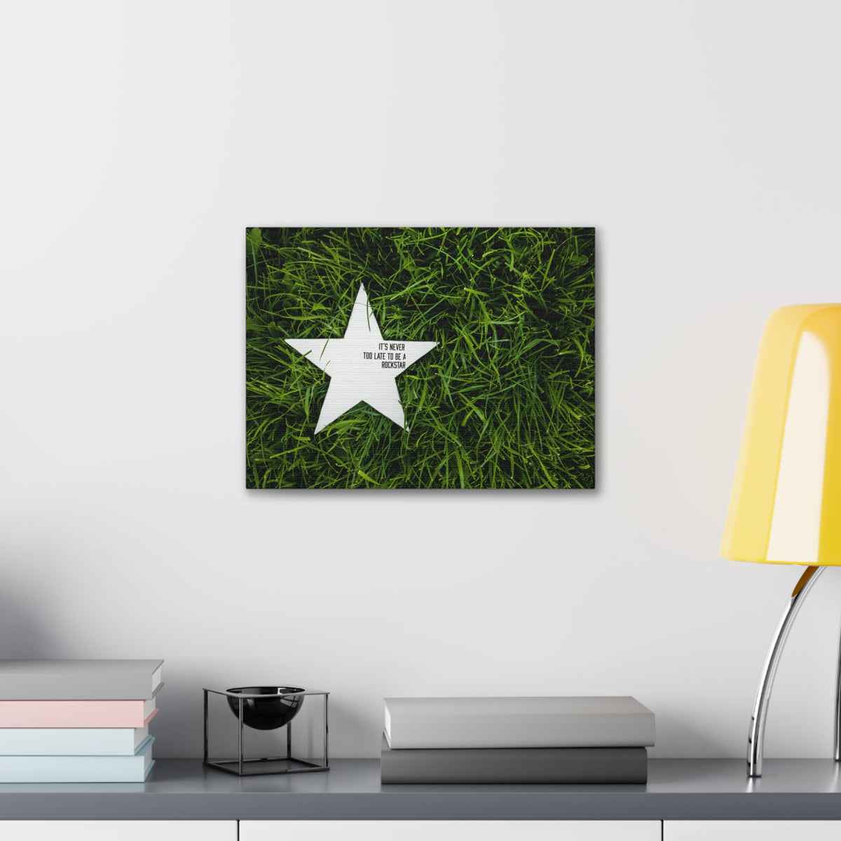 Inspirational Quote Canvas It's Never Too Late Motivational Print Ready to Hang Artwork-Express Your Love Gifts