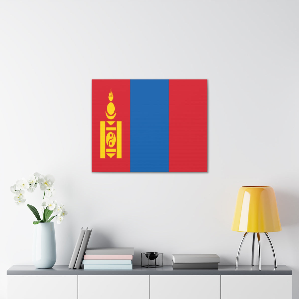 Mongolia Country Flag Canvas Vibrant Wall Art Unframed Home Decor-Express Your Love Gifts