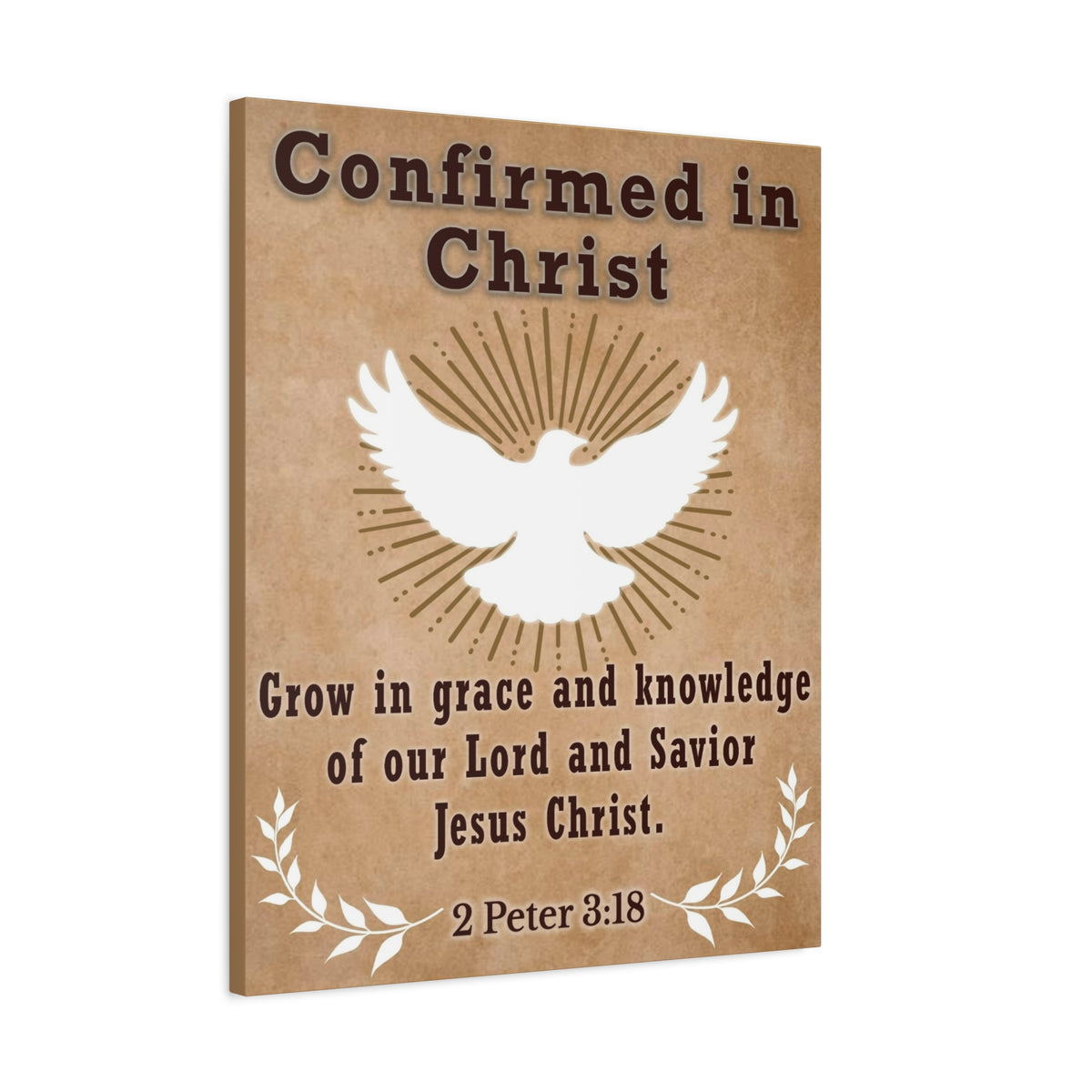 Scripture Walls Confirmed in Christ 2 Peter 3:18 Bible Canvas Christian Wall Art Ready to Hang Unframed-Express Your Love Gifts