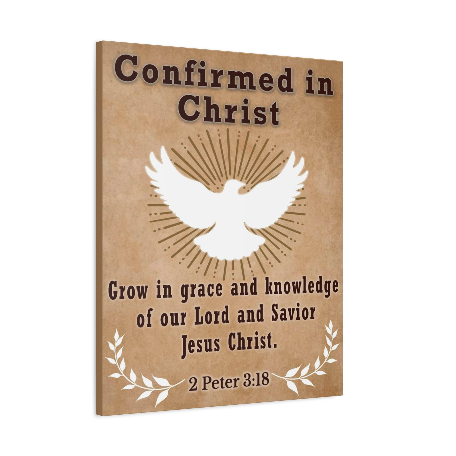 Scripture Walls Confirmed in Christ 2 Peter 3:18 Bible Canvas Christian Wall Art Ready to Hang Unframed-Express Your Love Gifts