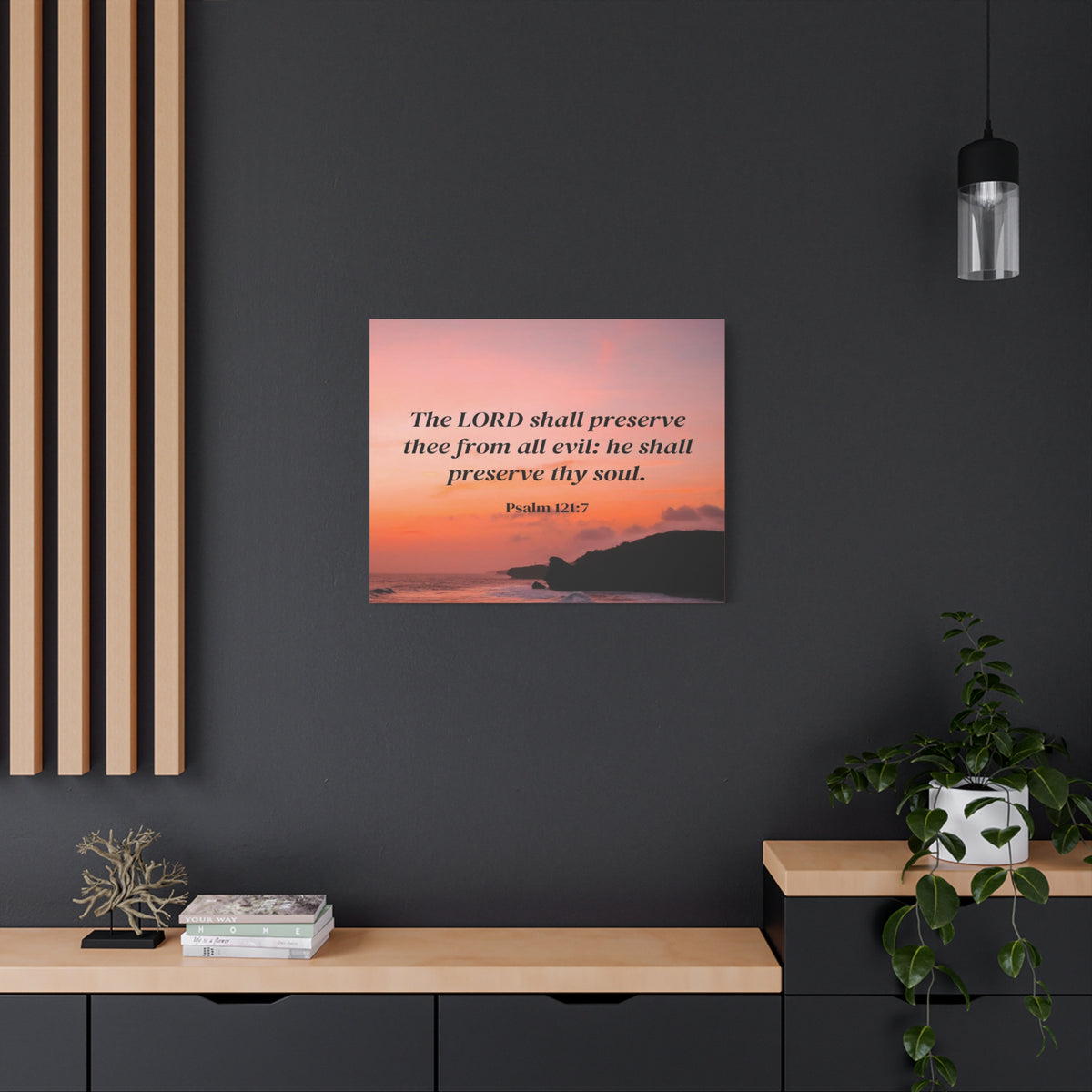 Scripture Walls Preserve Thy Soul Psalm 121:7 Bible Verse Canvas Christian Wall Art Ready to Hang-Express Your Love Gifts