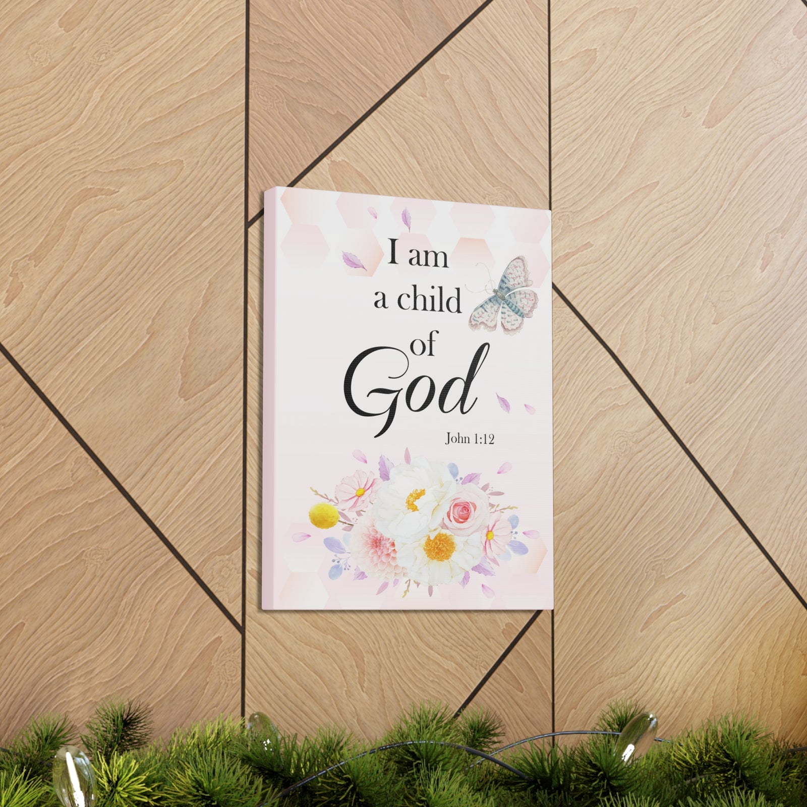 Scripture Walls Child Of God John 1:12 Bible Verse Canvas Christian Wall Art Ready to Hang-Express Your Love Gifts