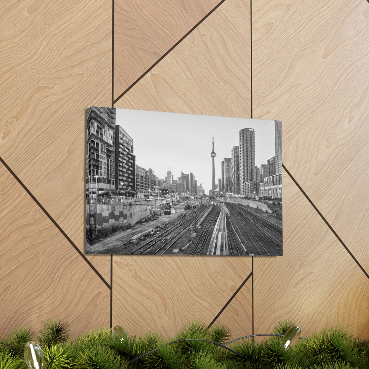 Toronto Black And White Skyline Canvas Artwork High-Quality Breathtaking Stunning Cityscape for Home Decor Ready to Hang-Express Your Love Gifts