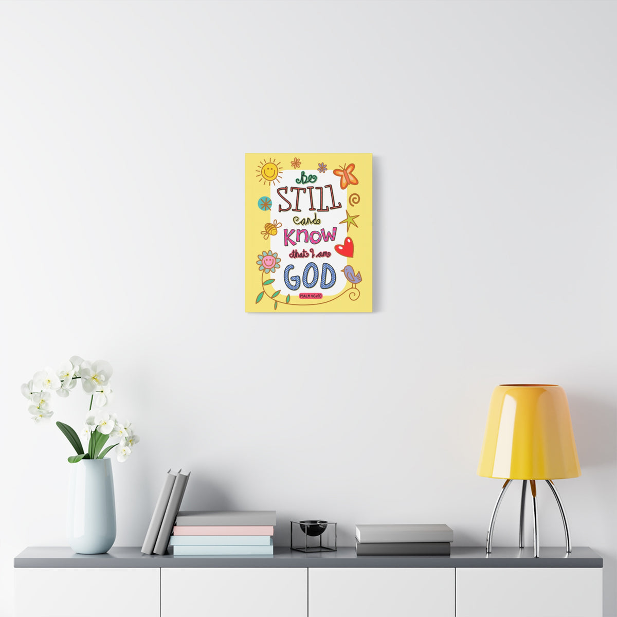 Scripture Walls Know That I Am God Psalm 46:10 Bible Verse Canvas Christian Wall Art Ready to Hang-Express Your Love Gifts