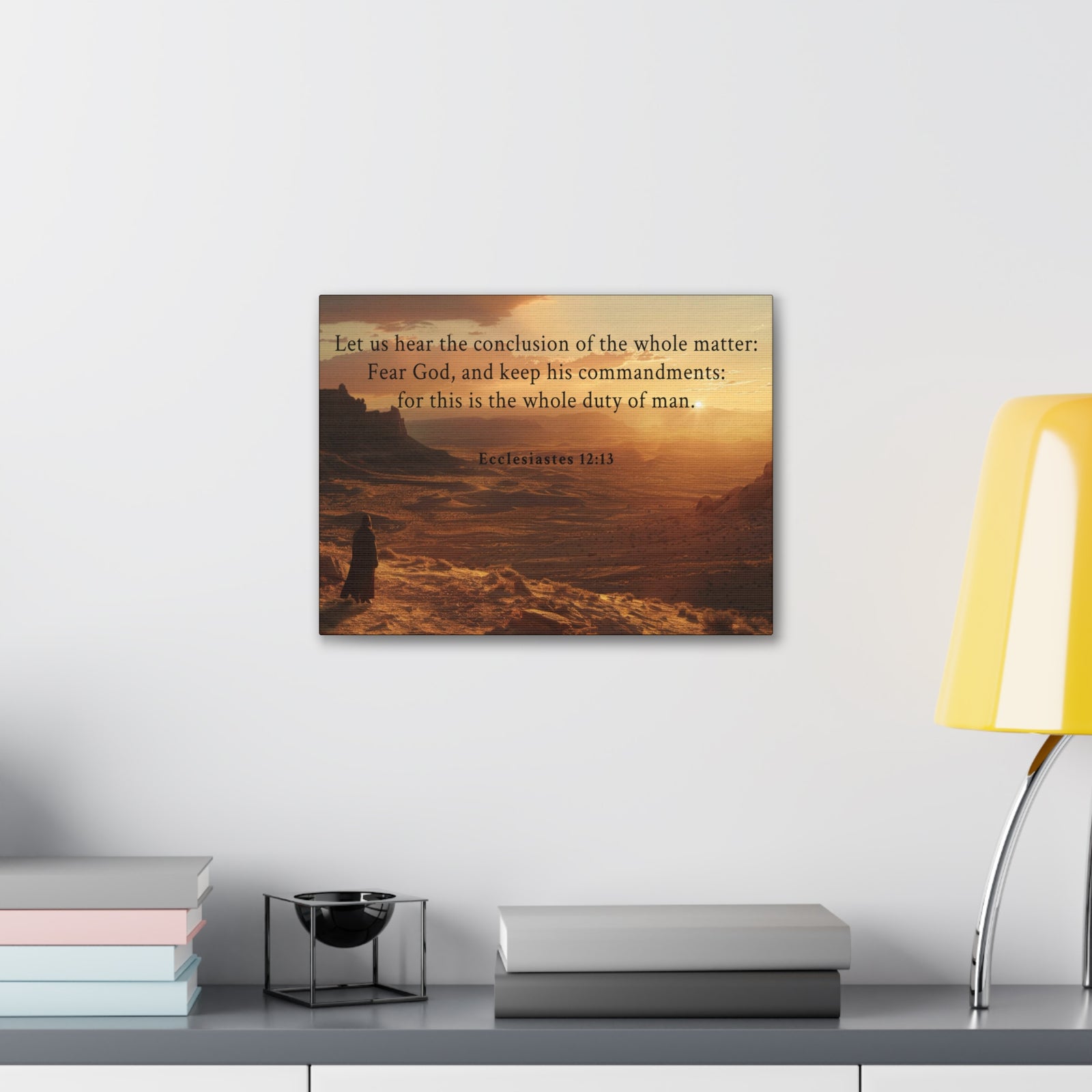 Scripture Walls Ecclesiastes 12:13 Bible Verse Canvas Christian Wall Art Ready to Hang Unframed-Express Your Love Gifts