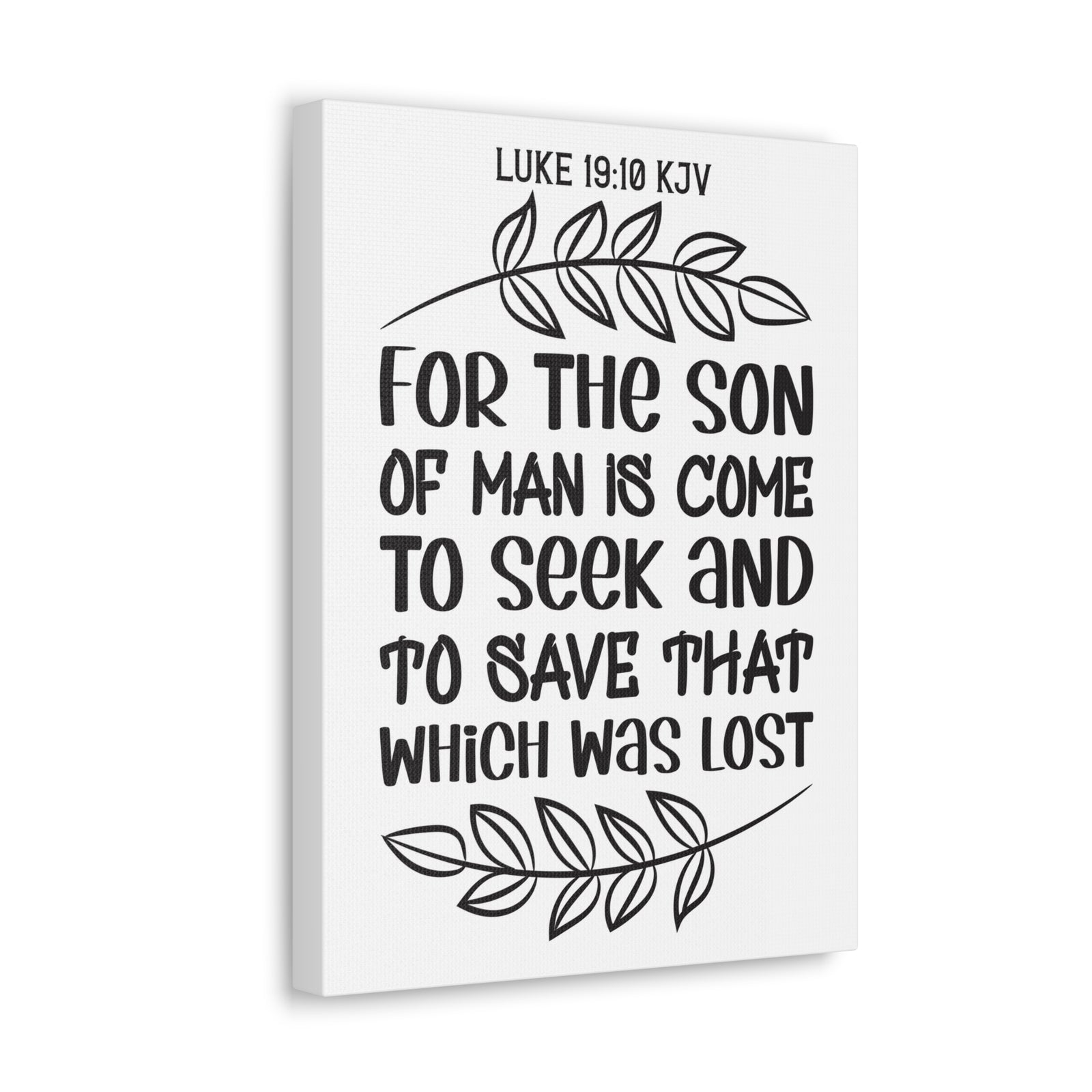 Scripture Walls For The Son Of Man Is Come Luke 19:10 Bible Verse Canvas Christian Wall Art Ready To Hang-Express Your Love Gifts