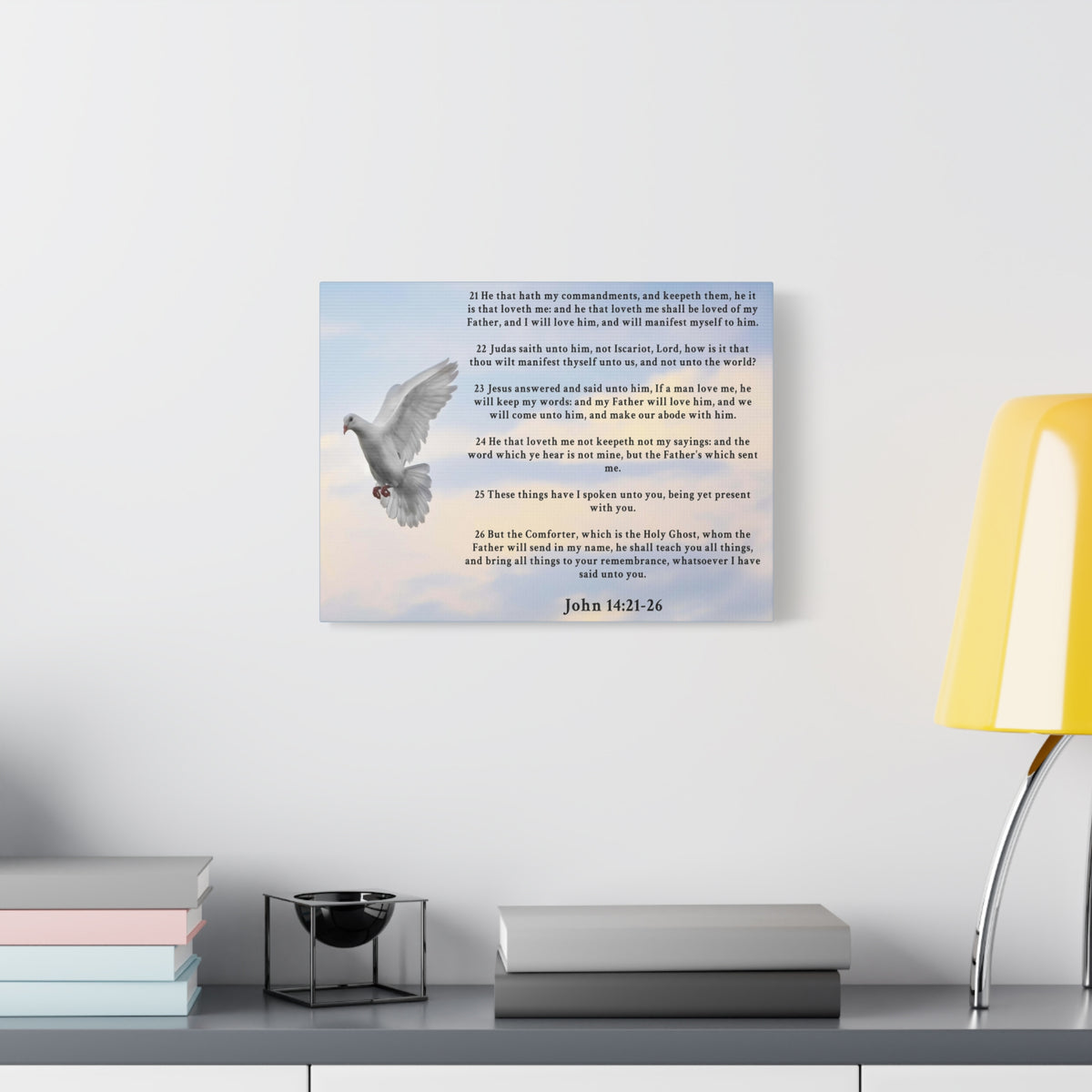 Scripture Walls John 14:21-26 KJV Christian Wall Art Print Ready to Hang Unframed-Express Your Love Gifts