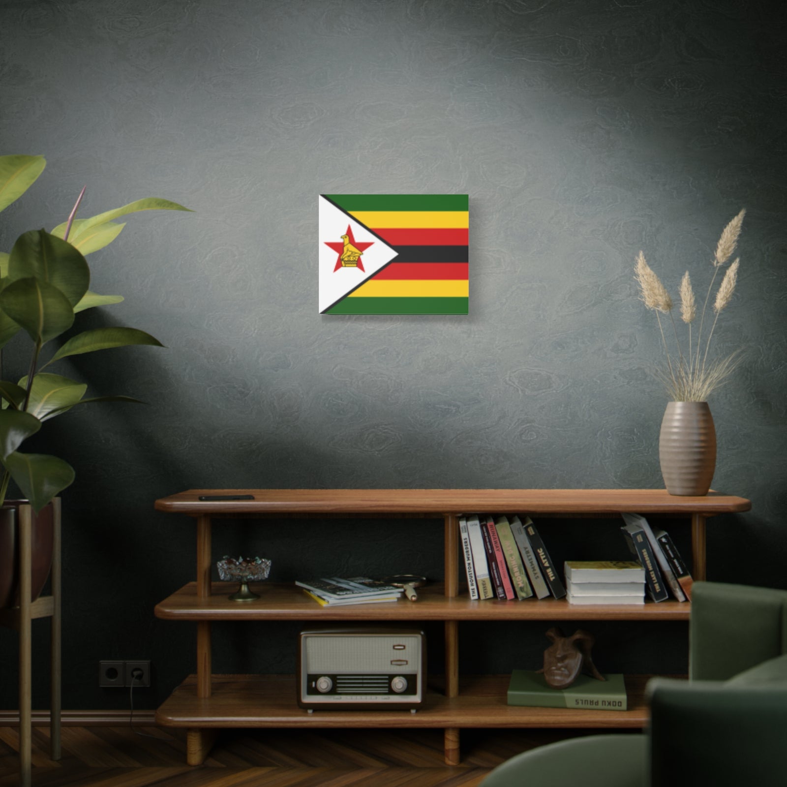 Zimbabwe Country Flag Canvas Vibrant Wall Art Unframed Home Decor-Express Your Love Gifts
