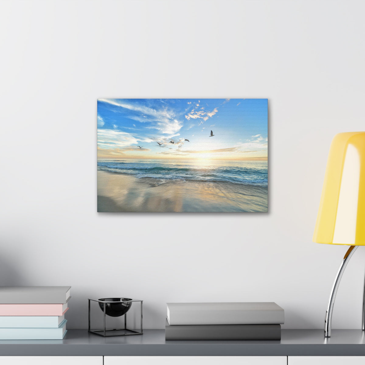 Ocean Flying Birds Ocean Canvas Wall Art for Home Decor Ready-to-Hang-Express Your Love Gifts