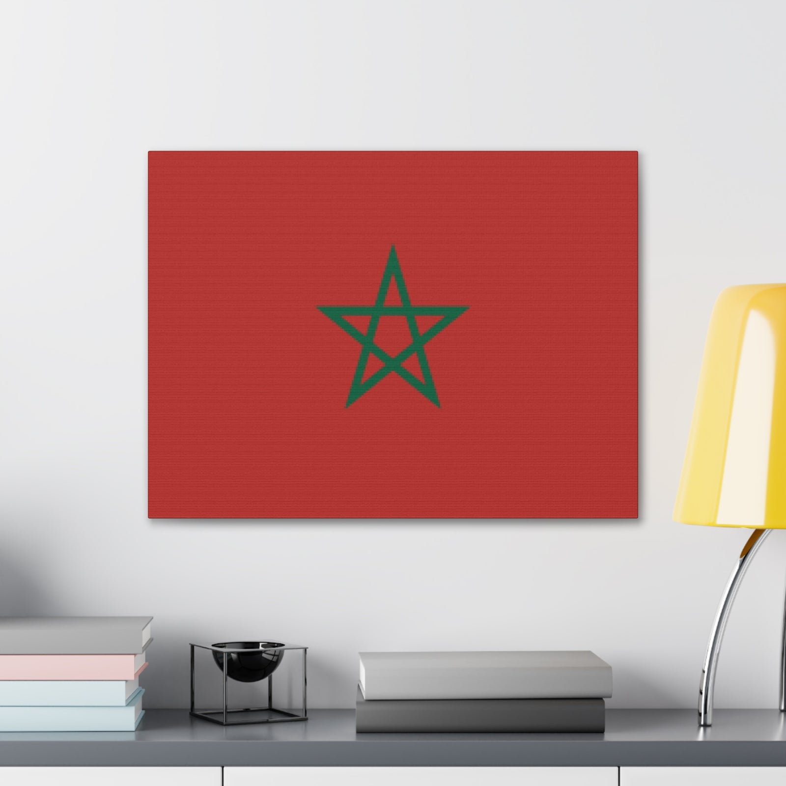 Morocco Country Flag Canvas Vibrant Wall Art Unframed Home Decor-Express Your Love Gifts