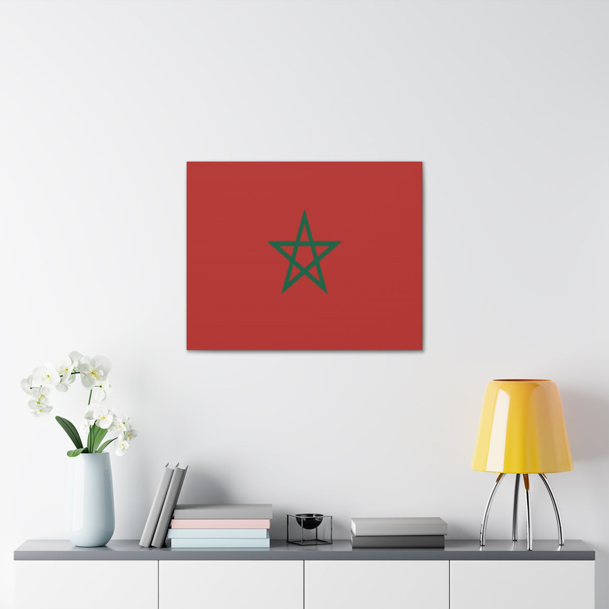 Morocco Country Flag Canvas Vibrant Wall Art Unframed Home Decor-Express Your Love Gifts
